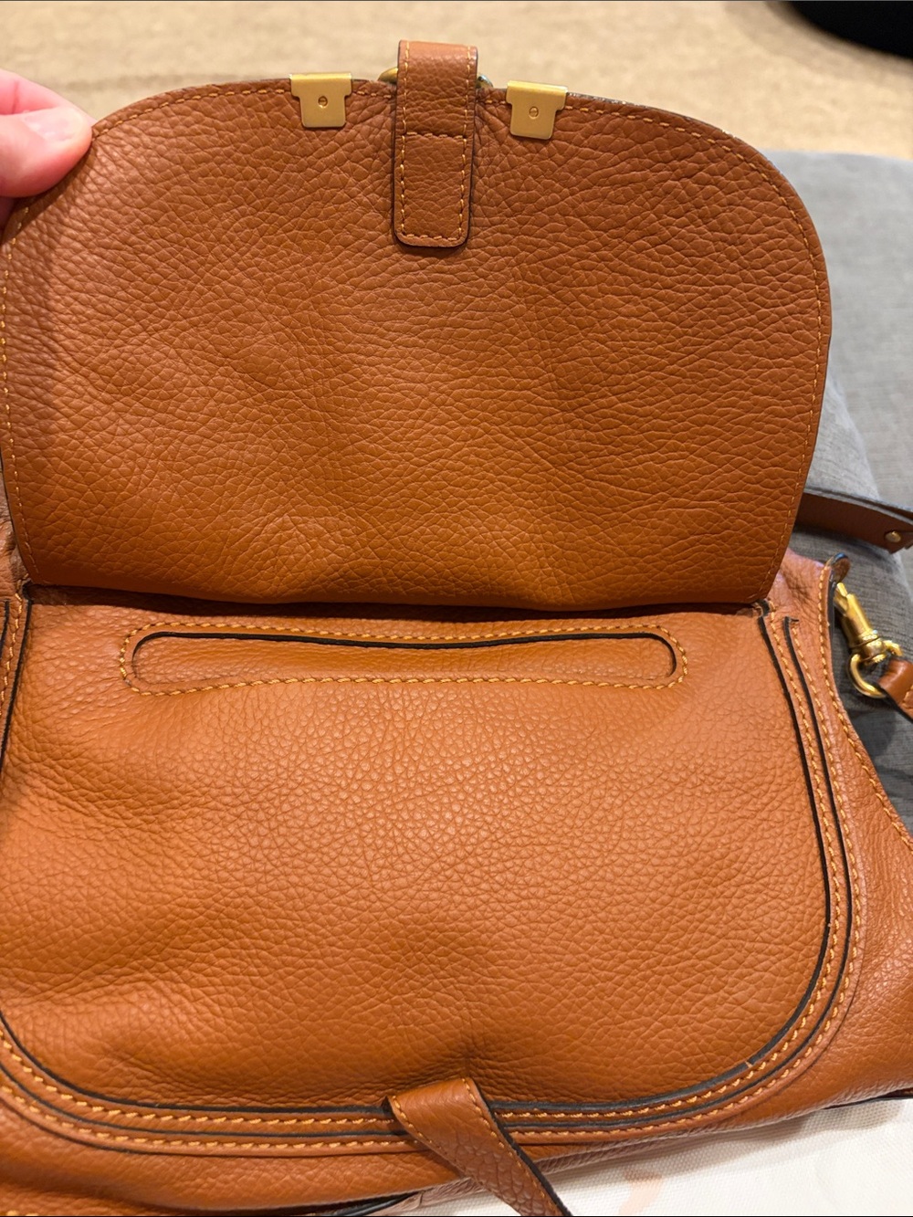 Chloe Marcie Small Brown Leather Satchel - Picture 12 of 12